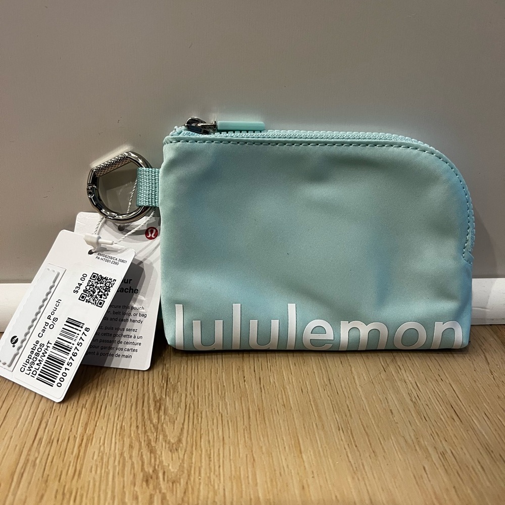 Lululemon Light Blue Clippable Card Pouch